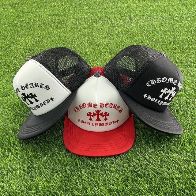 Casquette Trucker Chrome Hearts Motif Cœur - Rouge Et Blanc, Taille Unique, Neuve Avec étiquettes