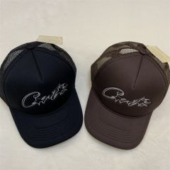 Corteiz star letters trucker hat black brown