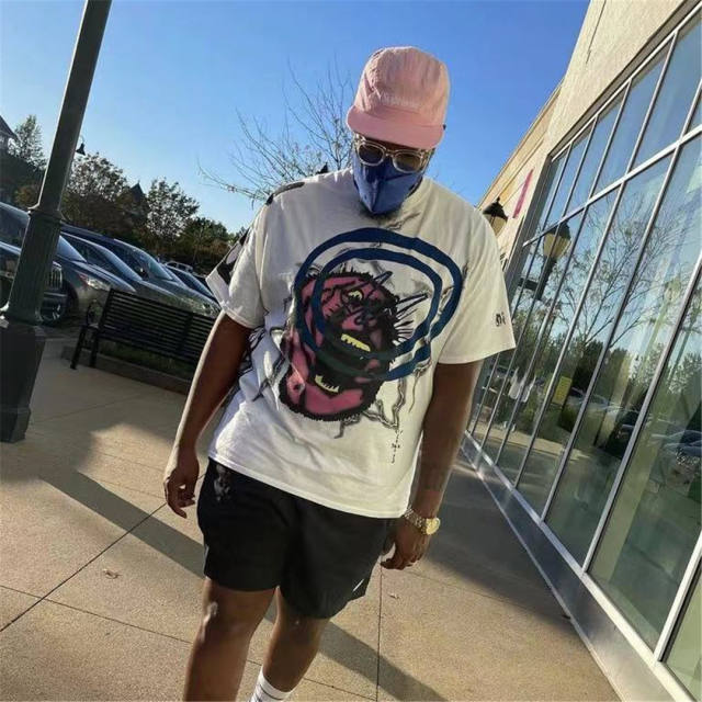 Travis Scott Hiroshi Fujiwara Pink Tiger Head Tee