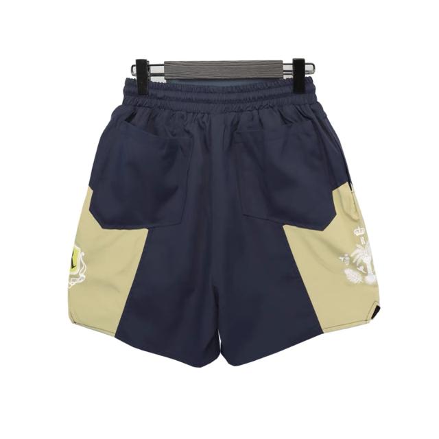 Rhude coconut trees print shorts green