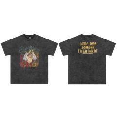 Saint Michael Jesus washed tee black