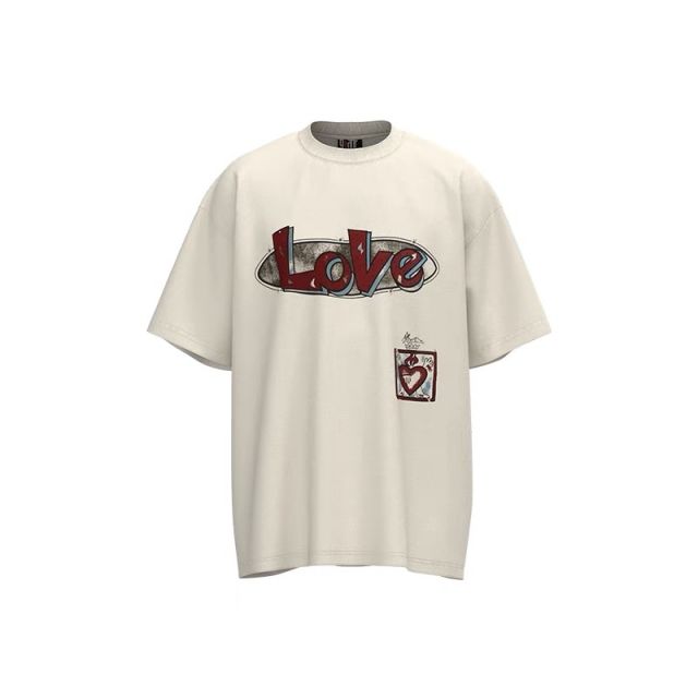 Saint Michael cubitt love tee beige
