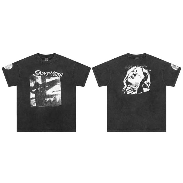 Saint Michael mx6 washed tee black