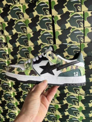 A Bathing Ape Bape Sta Bapesta Green Camo Shoes Sneakers
