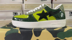 Bape Sta A Bathing Ape Patent Green Shoes Sneakers