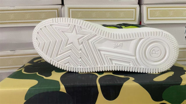 Bape Sta A Bathing Ape Patent Green Shoes Sneakers