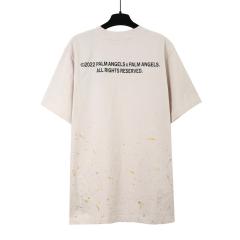 Palm Angels Small Plam Tree Logo T-Shirt Beige