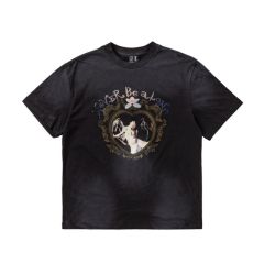 Saint Michael angel baby washed tee black