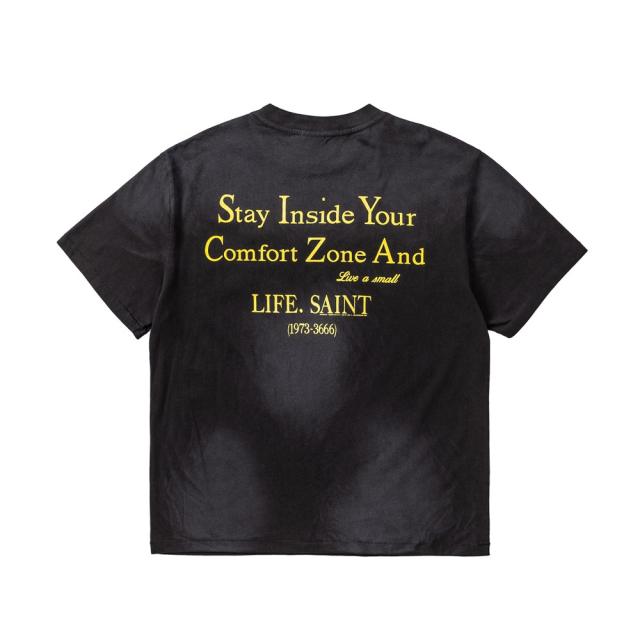 Saint Michael angel baby washed tee black