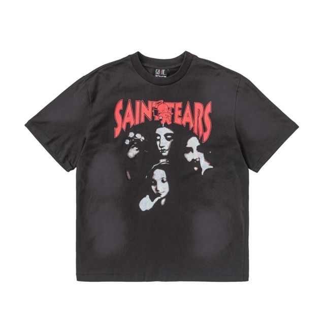 Saint Michael denim tears washed tee