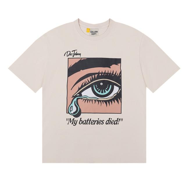 Gallery Dept eyes print tee black beige