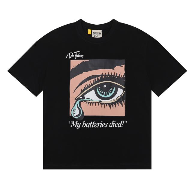 Gallery Dept eyes print tee black beige