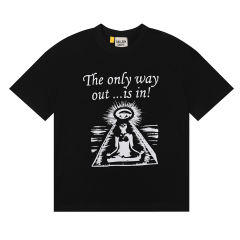 1:1 Quality Gallery Eye sit in meditation Tee T-Shirt 2 Black Beige
