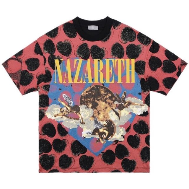 Saint Michael full of hearts print tee