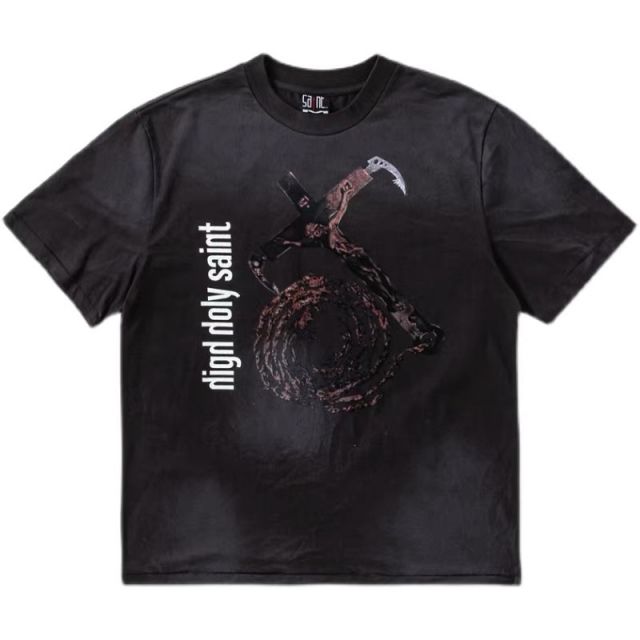 Saint Michael Sickle Cross tee black