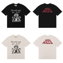 1:1 Quality Gallery Eye sit in meditation Tee T-Shirt 2 Black Beige
