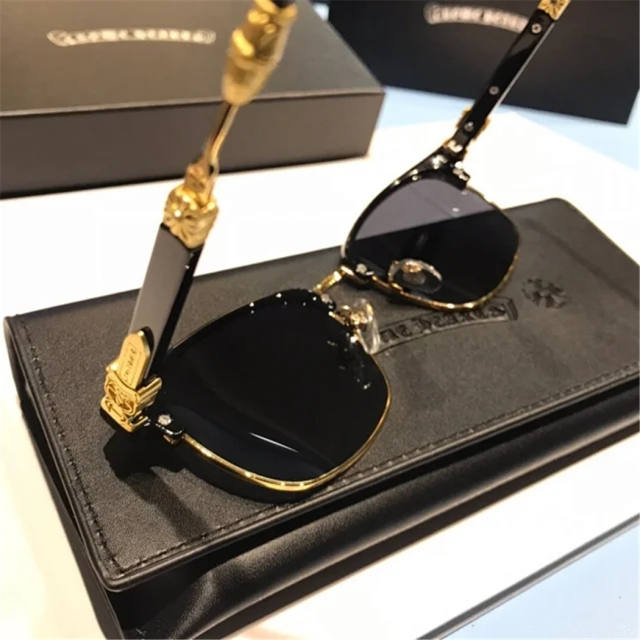 Chr0me Hearts Glasses Gold Black