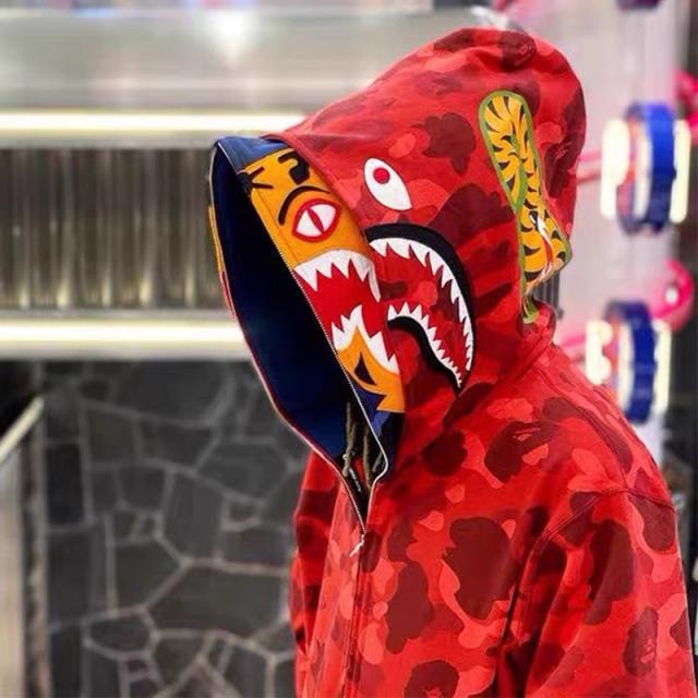 Double hood bape hoodie clearance
