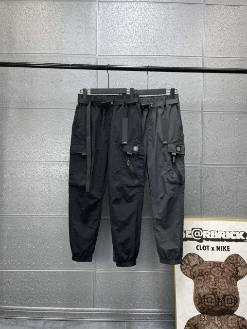 Stone Island Waterproof Nylon Pants Black Gray