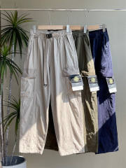 Stone Island Cotton Straight Pants (Beige/Olive/Navy Blue)