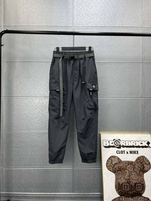 Stone Island Waterproof Nylon Pants Black Gray