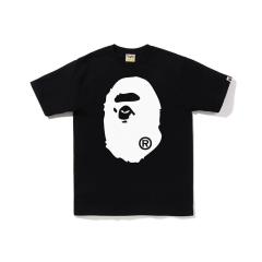 Bape A Bathing Ape Big Ape Logo T-Shirt Black White Khaki