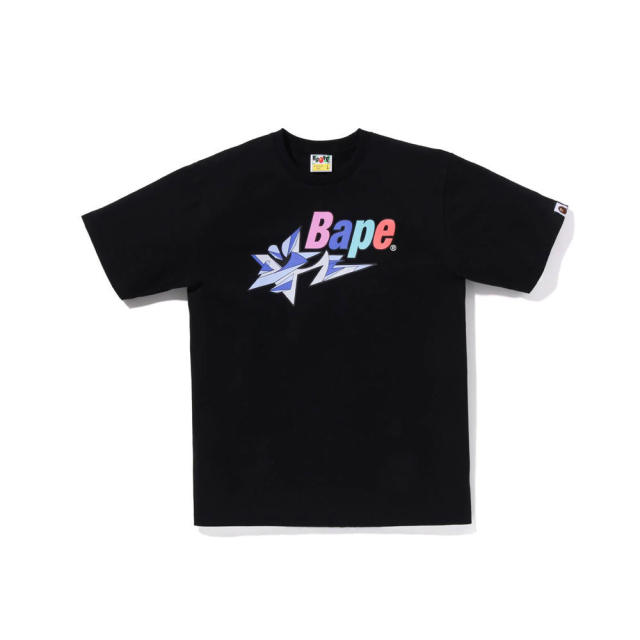 Bape A Bathing Ape Colorful Star Logo T-Shirts White Black
