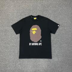 1:1 Quality Bape Brown Classic Ape Big Ape Logo T-Shirt Black White
