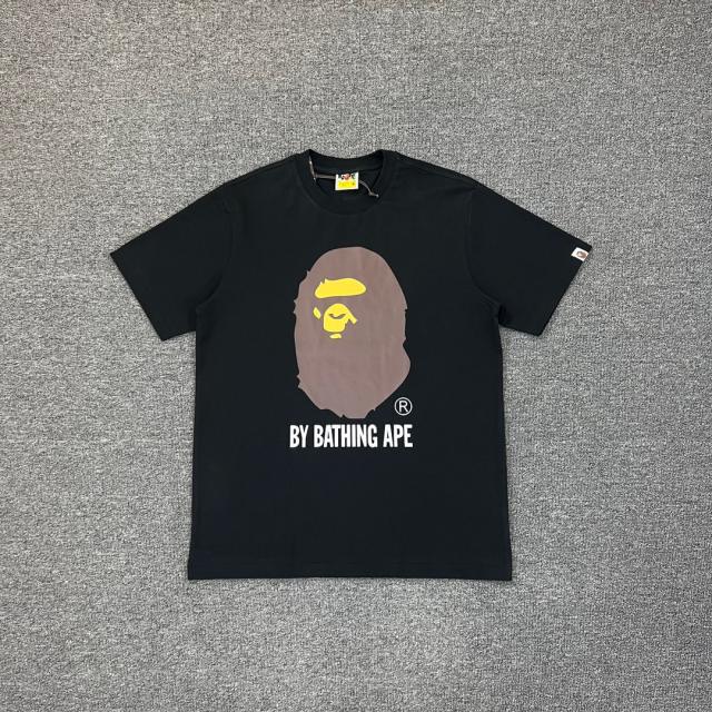 1:1 Quality Bape Brown Classic Ape Big Ape Logo T-Shirt Black White