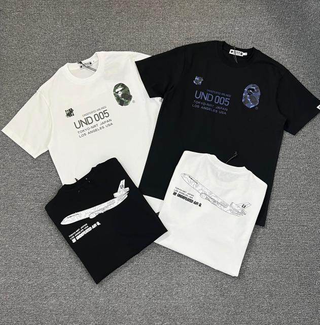 1:1 Quality Bape x Undefeated Airplane Shirt Black White