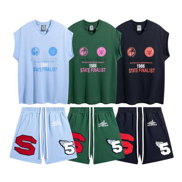 Spider jersey  worldwide set green blue navy blue