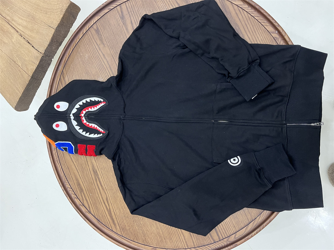 BAPE Shark Full Zip Hoodie (SS22) Black