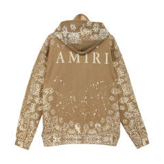 Bandana Hoodie Black Beige Brown