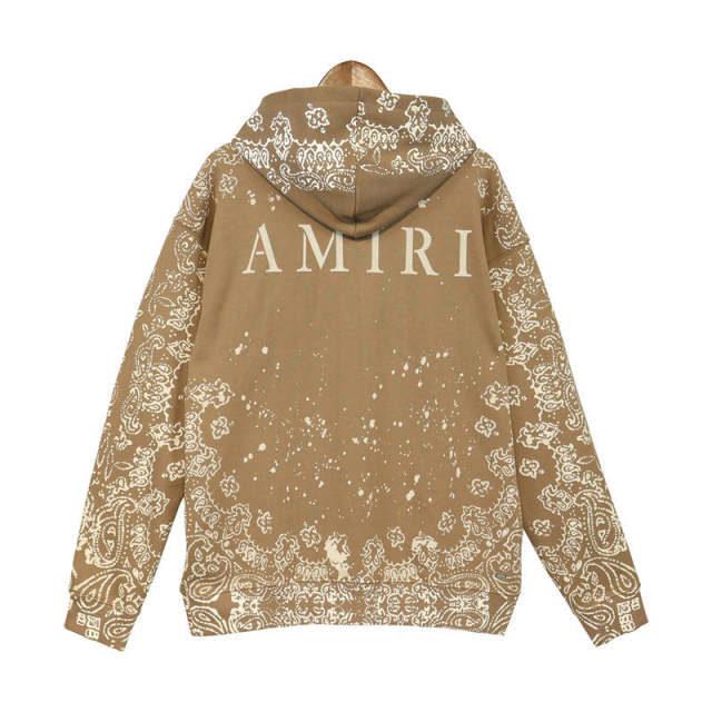 Bandana Hoodie Black Beige Brown