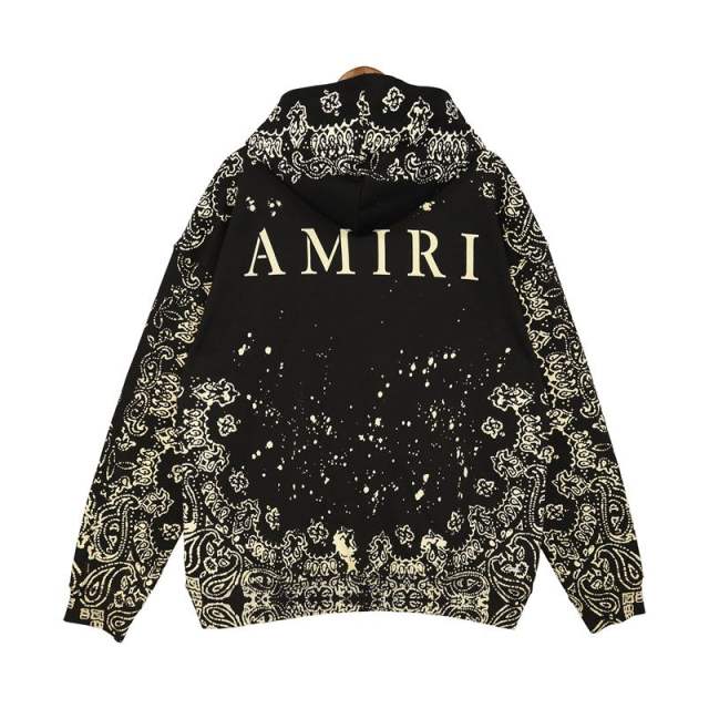 Bandana Hoodie Black Beige Brown
