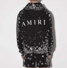 Bandana Hoodie Black Beige Brown