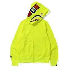 BAPE Neon Shark Full Zip Hoodie Yellow