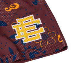 Eric Emanuel EE Banada Logo Shorts Green Purple