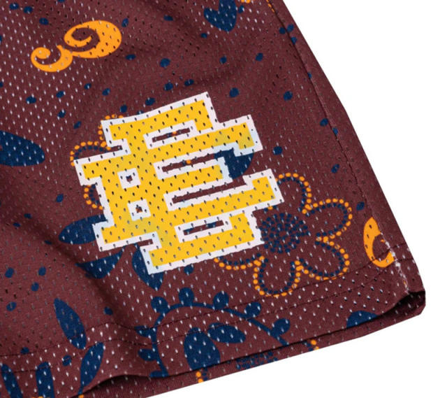 Eric Emanuel EE Banada Logo Shorts Green Purple