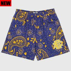 Eric Emanuel EE Banada Logo Shorts Green Purple