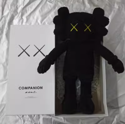 MAND KAWS holiday hong kong limited plush doll black brown grey