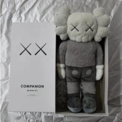 MAND KAWS holiday hong kong limited plush doll black brown grey