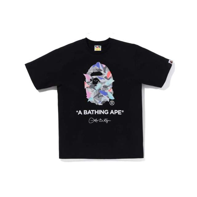Bape A Bathing Ape Colorful Ape T-Shirts Black White