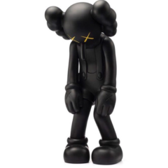 Kaws mand kaws small lie figures black grey brown