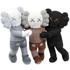 MAND KAWS holiday hong kong limited plush doll black brown grey