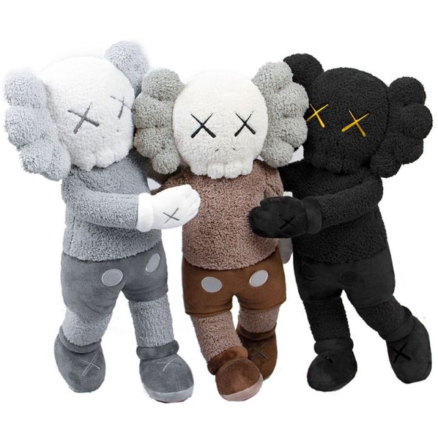 MAND KAWS holiday hong kong limited plush doll black brown grey