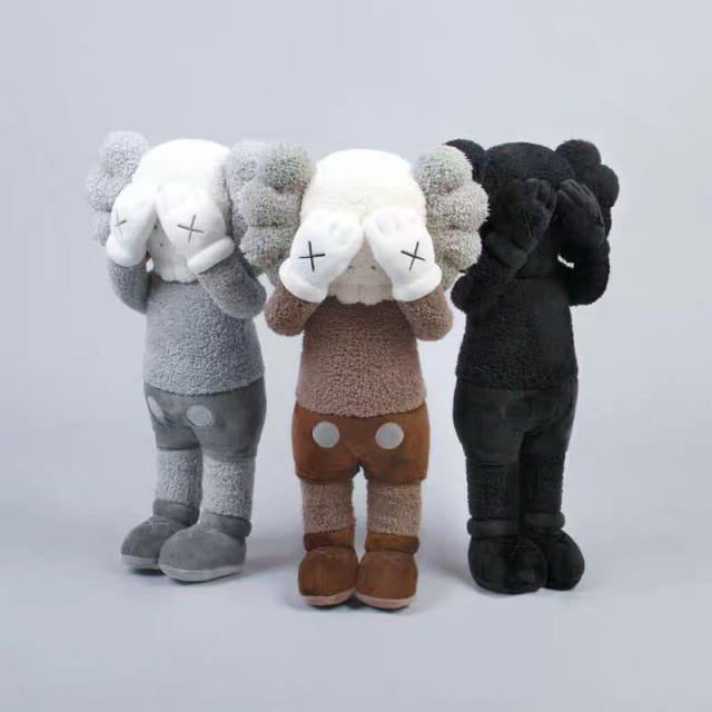 MAND KAWS holiday hong kong limited plush doll black brown grey