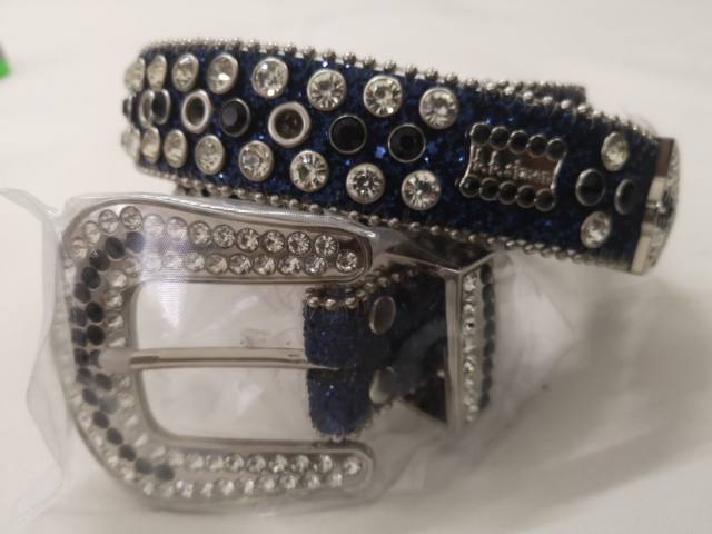 b.b. Simon bb Aqua Crystal Khayyam Belt