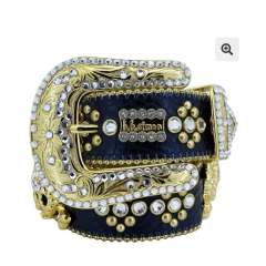 b.b. Simon bb Aqua Crystal Khayyam Belt