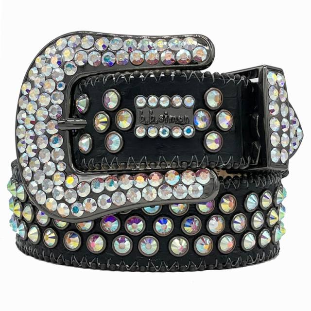 b.b. Simon bb Aqua Crystal Khayyam Belt